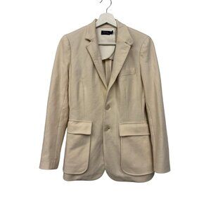 Polo Ralph Lauren Women’s Blazer – Cream – Size 4, Classic Two‑Button, EUC
